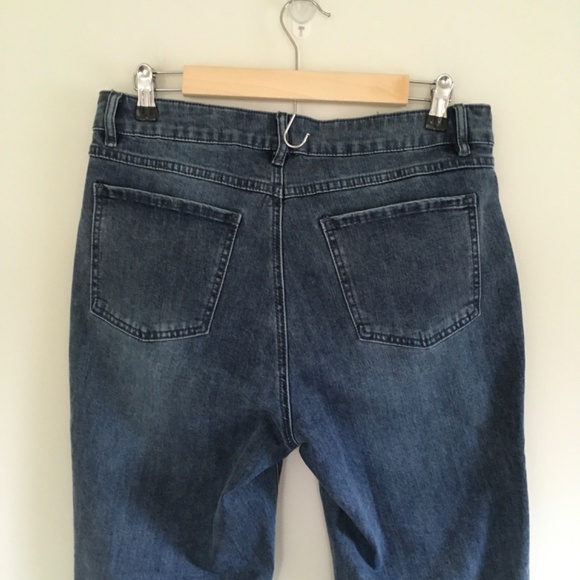 FDJ French Dressing Olivia Jeans 10 Blue Embroidered Pencil Ankle Denim Boho - Picture 6 of 13